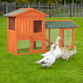 61" Wooden Coop/Hutch with Ladder and Tray product image