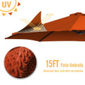 15x9 Foot Outdoor Double-Sided Patio Umbrella product image