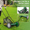 Ironmax 16" Push Lawn Mower with 5-Blades and Grass Catcher product image