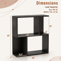 3-Tier Geometric Bookcase Side Table with Open Storage product image