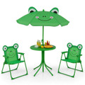 Kids' Picnic Table & Chair Set with 2 Folding Chairs & Umbrella product image