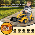 Kids' Ride-on Bulldozer with Adjustable Bucket and Under-Seat Storage product image