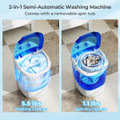 Portable Mini Top Load Washer with Removable Spin Tub and Safety Cover product image