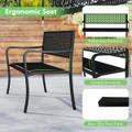 50-inch Garden Bench with Patterned Backrest and Curved Armrests product image