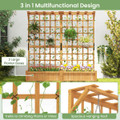 71" Large Wooden Planter Container with Trellis  product image