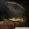 10-foot Solar Patio Umbrella with 3-Tier Vented Top and 32 LED Lights product image