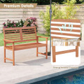 Outdoor Solid Wood Loveseat with Inclined Backrest and Slatted Seat product image