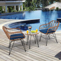Rattan 3-Piece Bistro Furniture Set product image