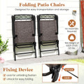 3-Piece Outdoor Bistro Furniture Set with 1.57" Umbrella Hole product image
