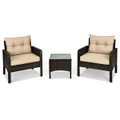 Cushioned Rattan 3-Piece Patio Furniture Set product image