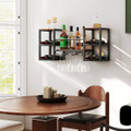 3-Tier Wall Mounted Wine Rack with Glasses Holder product image