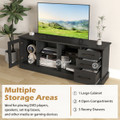 TV Stand for 73" TV with 2 Adjustable Glass Shelves product image