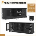 TV Stand for 73" TV with 2 Adjustable Glass Shelves product image