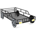 Twin Car-Shaped Metal Bed Frame with 12" High Guardrails product image