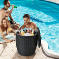 12-Gallon 4-in-1 Patio Rattan Cooler Side Table product image