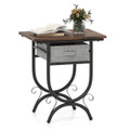 Side Table with Foldable Fabric Drawer (1- or 2-Pack) product image