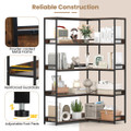 5-Tier 71"  L-Shaped Corner Bookcase with 2 Anti-Toppling Kits product image