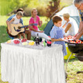 4-Foot Plastic Ice Cooler Folding Table with Table Skirt product image
