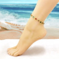 18K Gold-Plated High-Polish Finish Crystal Anklet product image