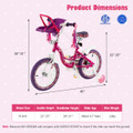 Kids' Bike with Doll Seat and Training Wheels product image