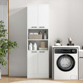 75" Tall Storage Cabinet with 4 Doors and 2 Open Shelves product image