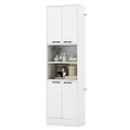 75" Tall Storage Cabinet with 4 Doors and 2 Open Shelves product image