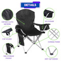 Durable Extra-Large Camping Chair with Padded Seat and Beverage Storage product image