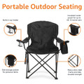 Durable Extra-Large Camping Chair with Padded Seat and Beverage Storage product image