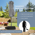 15-Foot Double-Sided Patio Umbrella with 48 Solar LED Lights product image