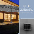 15-Foot Double-Sided Patio Umbrella with 48 Solar LED Lights product image