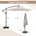 10-Foot Solar Offset Hanging Umbrella with Base product image