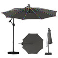 10-Foot Solar Offset Hanging Umbrella with Base product image