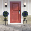 22" Artificial Purple Rose Topiary Trees (Set of 2) product image
