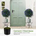 22" Artificial Purple Rose Topiary Trees (Set of 2) product image
