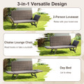 Convertible Bench for 2 with Adjustable Armrests and Footpads product image