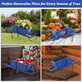 Wooden Wagon Planter with 9 Holiday Magnets product image