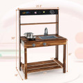Kids' Kitchen Playset with Blackboard, Stove, and Removable Sink product image
