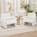Chenille Accent Chair with Removable Lumbar Pillow product image