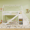 Twin-Over-Twin Bunk Bed with Staircase and Storage  product image
