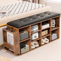  10-Cube Wooden Shoe Bench Organizer  product image