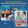 AI Language Translation Earbuds, AI Wireless Translator Earbuds Real Time for 144 Languages, Bluetooth 5.4 Headphones for Travel Business (White) product image