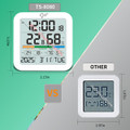 Indoor Hygrometer Thermometer, Desktop Digital Thermometer with Temperature and Humidity Monitor with Alarm clock For Home Garage Greenhouse product image