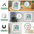 Indoor Hygrometer Thermometer, Desktop Digital Thermometer with Temperature and Humidity Monitor with Alarm clock For Home Garage Greenhouse product image