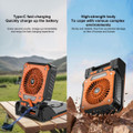 Solar Camping Fan with LED Lantern Emergency Power Bank,3 Wind Speeds 5 Light Modes,180 Degree Adjustable For Camping,Emergencies,Outdoor Color Green product image