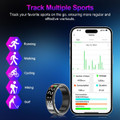 Smart Ring with Display Screen & Touch Button,Bluetooth Connection for Women Men,Fitness Tracker Sleep Monitoring Waterproof(Black-8#) product image
