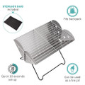 Zone Tech® Flatpack Portable Foldable Stainless Steel Grill & Fire Pit product image