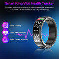 Smart Ring with Display Screen & Touch Button,Bluetooth Connection for Women Men,Fitness Tracker Sleep Monitoring Waterproof(Black-11#) product image