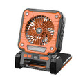 Solar Camping Fan with LED Lantern Emergency Power Bank,3 Wind Speeds 5 Light Modes,180 Degree Adjustable For Camping,Emergencies,Outdoor Color Orange product image
