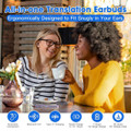 AI Translation Earbuds Real Time, Two Way 144 Languages Translator Earbuds Device for iOS Android, Wireless AI Headphones for Business Travel,Black product image