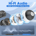 AI Translation Earbuds Real Time, Two Way 144 Languages Translator Earbuds Device for iOS Android, Wireless AI Headphones for Business Travel,Black product image